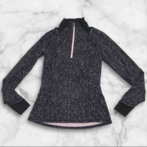 Lululemon Size 4 Black & Pink Go the Distance Zip Up - Picture 1 of 8